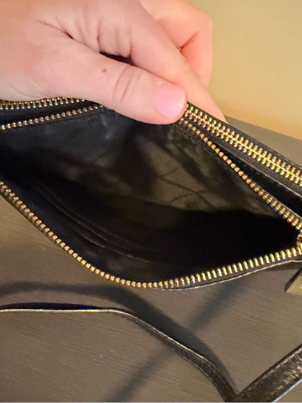 Michael Kors Black Adele Pebbled Leather Crossbody Purse - Picture 7 of 10